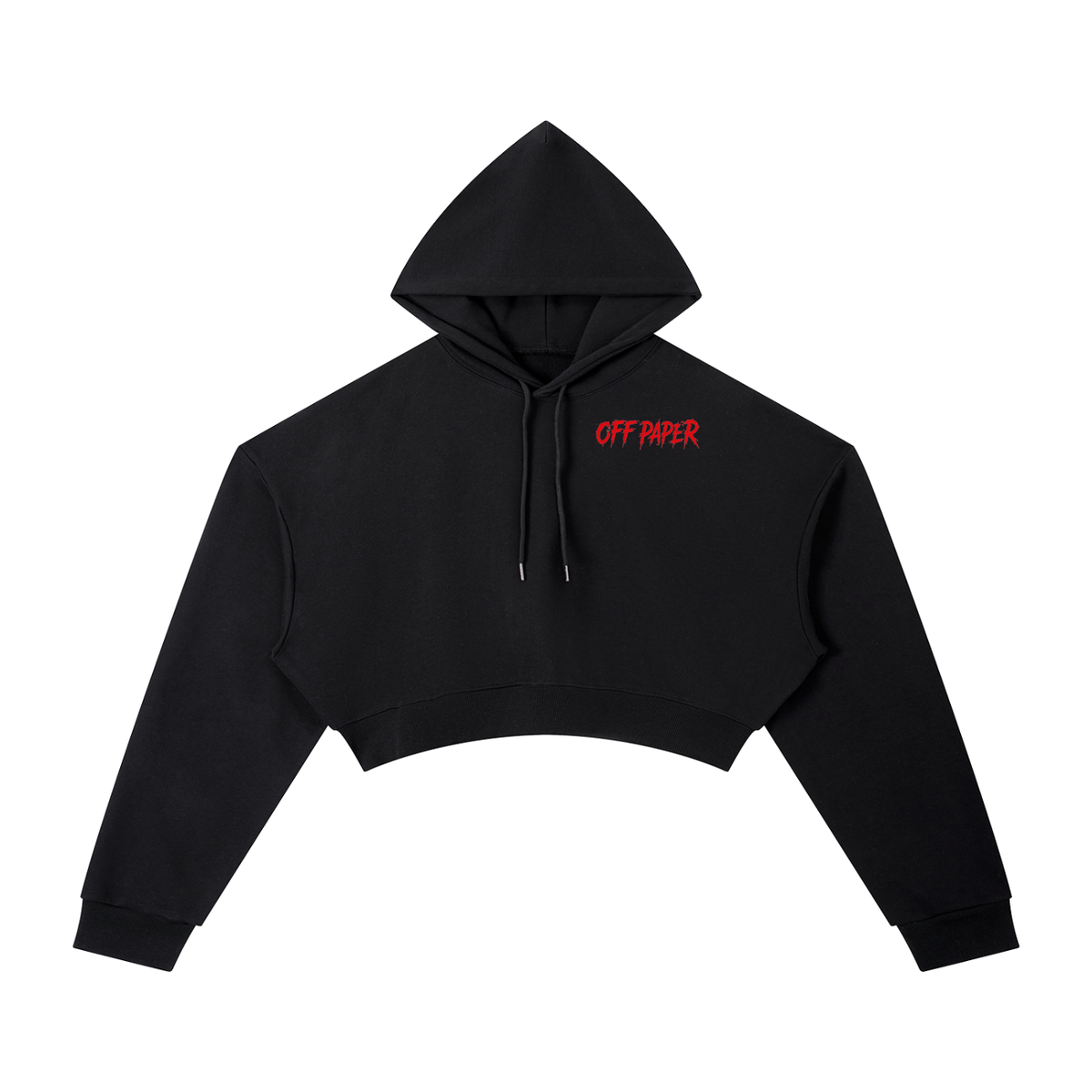 OFF PAPER 4 DA LADIES CROP HOODIE.