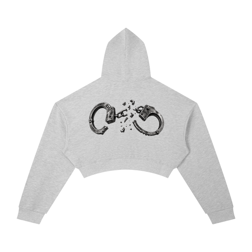 OFF PAPER 4 DA LADIES CROP HOODIE.